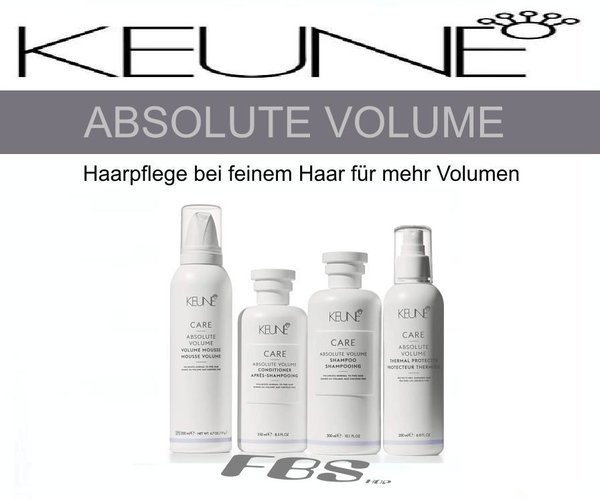 Die Keune Care ABSOLUTE VOLUME  Serie  schaft mehr Haarvolumen bei normalem bis feinem Haar
