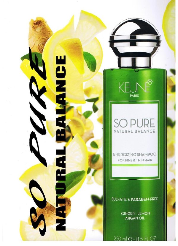 Keune Shampoo So Pure Energizing  250ml-Cruelty Free-VEGAN