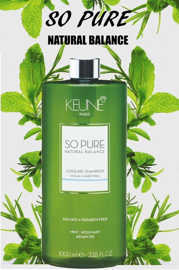 Keune So Pure Cooling Shampoo 1000ml-Cruelty Free - VEGAN