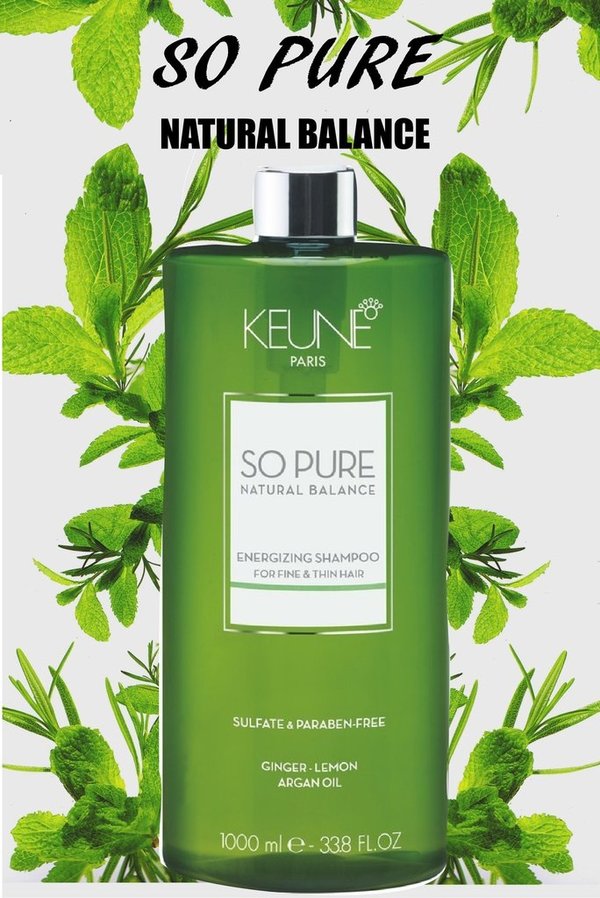 Keune So Pure Energizing Shampoo 1000ml-Cruelty Free-VEGAN