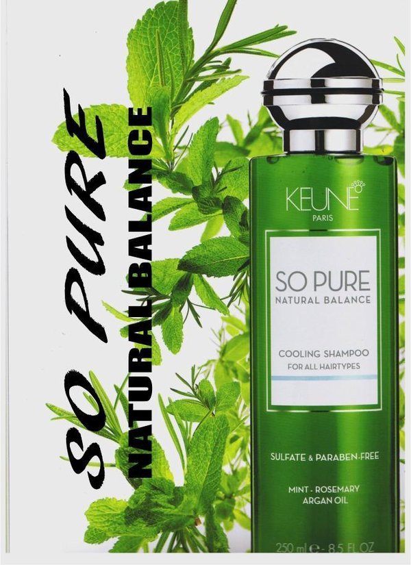 Keune So Pure Cooling Shampoo 250ml- Cruelty Free - VEGAN