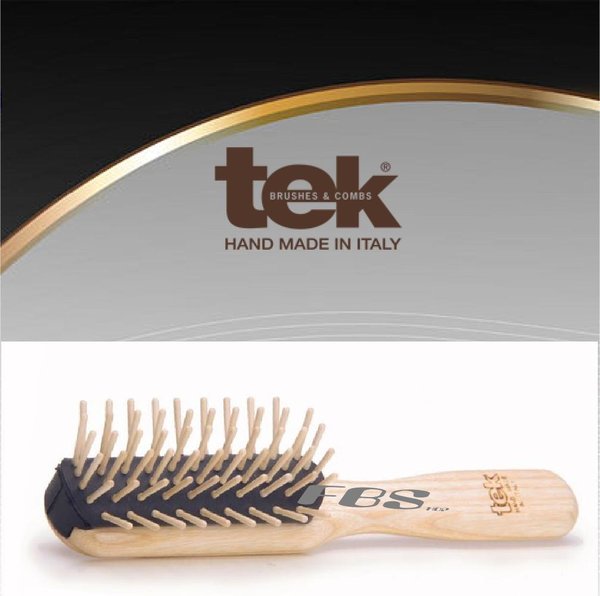 TEK Haarbürste aus Eschenholz Besatz 9- reihig mit Holzstiften