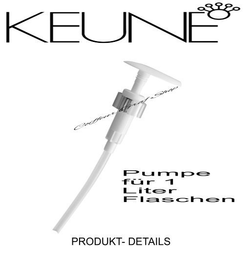 1 Liter Pumpe für Keune for Men Serie
