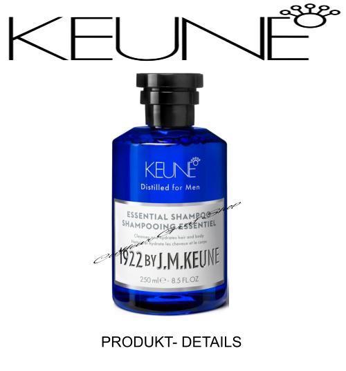 1922 J.M. Keune Essential Shampoo 250 ml fürs Haar - Bart & Body - Cruelty Free